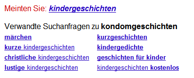 Kondomgeschichten oder Kindergeschichten?