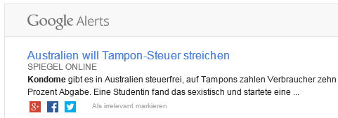 (c) Google Alerts, SPIEGEL online